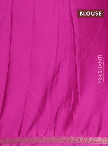 Pink Semi Mysore Silk Saree