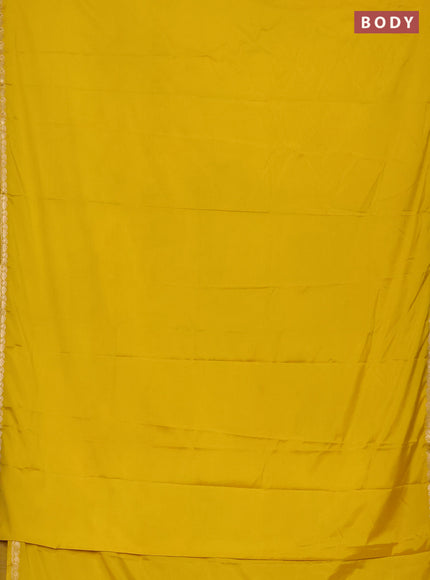 Yellow Semi Mysore Silk Saree