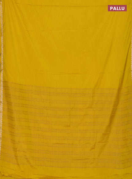 Yellow Semi Mysore Silk Saree