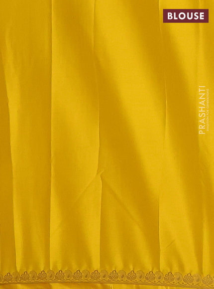 Yellow Semi Mysore Silk Saree