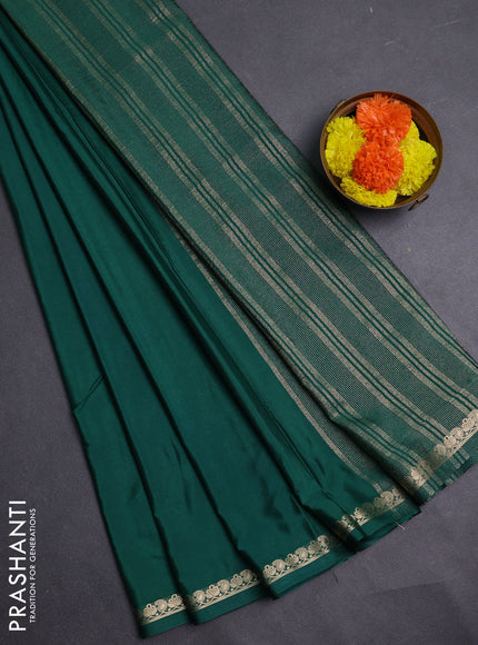 Green Semi Mysore Silk Saree