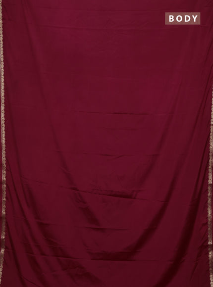 Maroon Semi Mysore Silk Saree