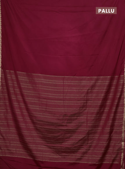 Maroon Semi Mysore Silk Saree