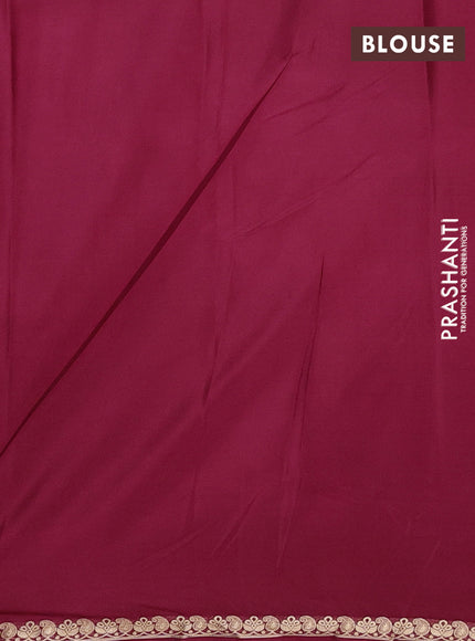 Maroon Semi Mysore Silk Saree