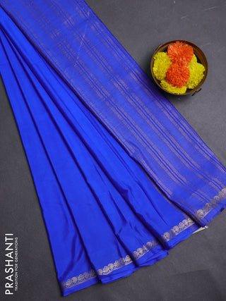 Royal Blue Semi Mysore Silk Saree