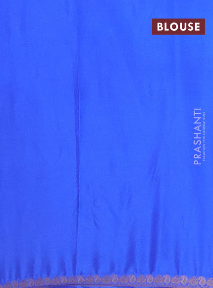 Royal Blue Semi Mysore Silk Saree