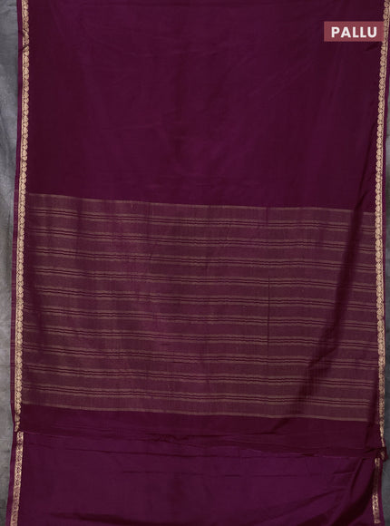 Wine Semi Mysore Silk Saree