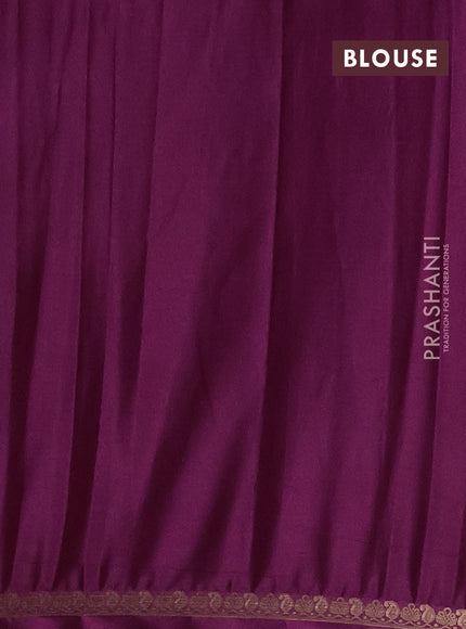 Wine Semi Mysore Silk Saree