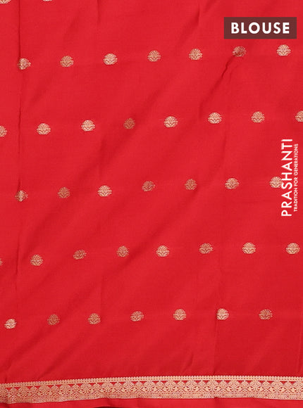 Red Semi Mysore Silk Saree