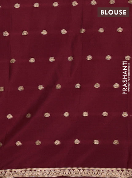 Maroon Semi Mysore Silk Saree