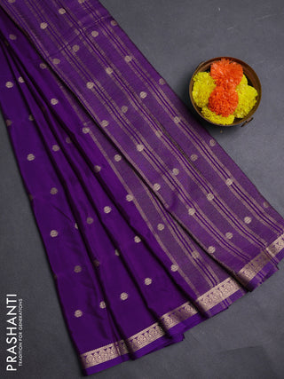 Violet Semi Mysore Silk Saree