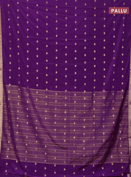 Violet Semi Mysore Silk Saree