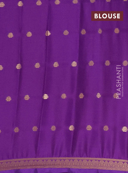 Violet Semi Mysore Silk Saree