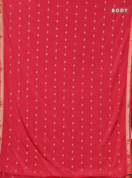 Peach Pink Semi Mysore Silk Saree