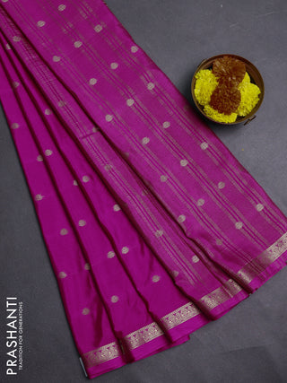Pink Semi Mysore Silk Saree