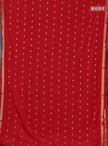 Red Semi Mysore Silk Saree