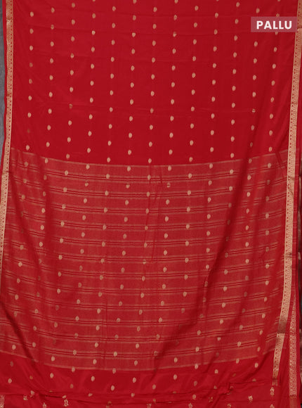 Red Semi Mysore Silk Saree