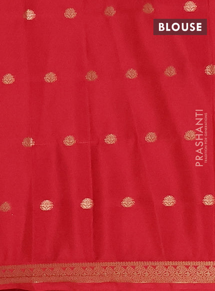 Red Semi Mysore Silk Saree