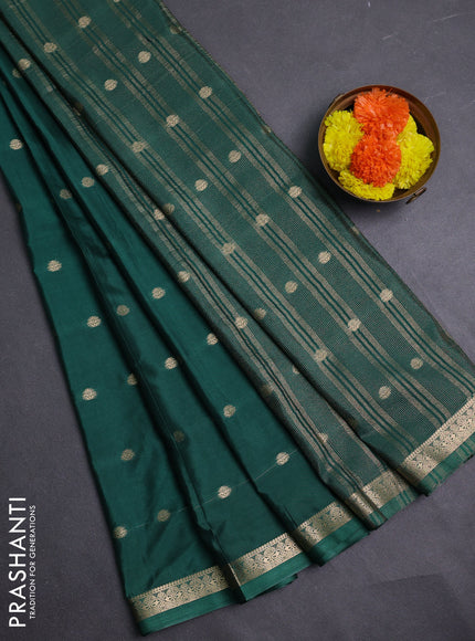 Green Semi Mysore Silk Saree