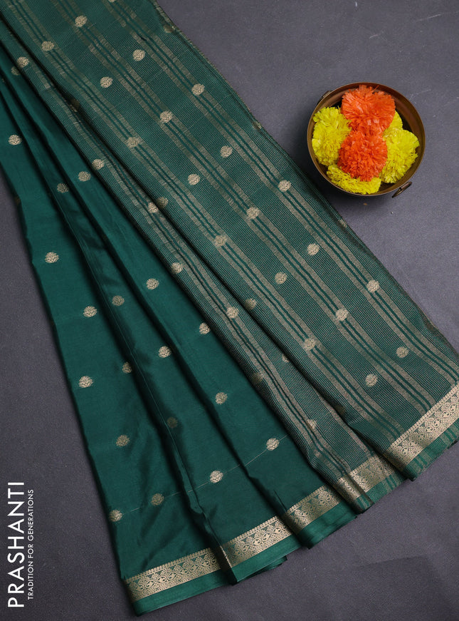 Green Semi Mysore Silk Saree
