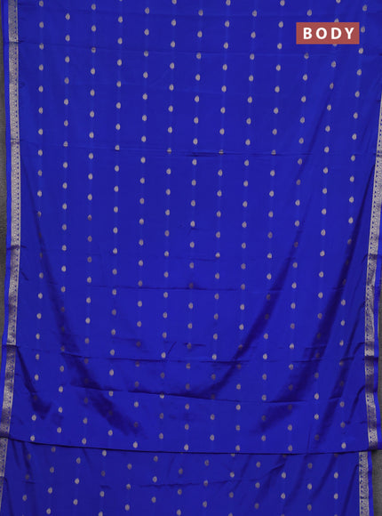 Royal Blue Semi Mysore Silk Saree