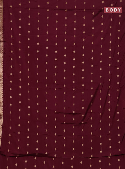 Wine Semi Mysore Silk Saree