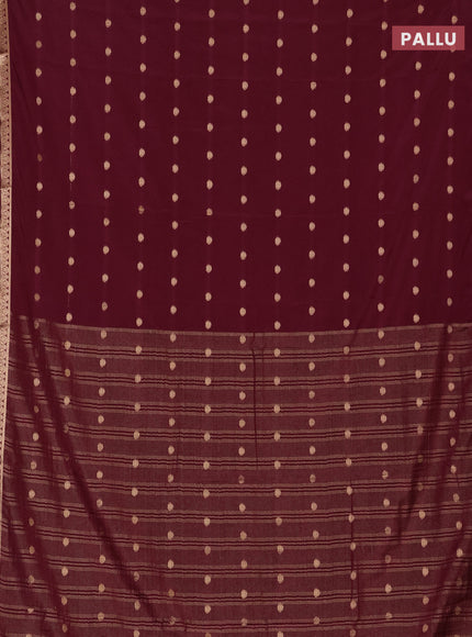 Wine Semi Mysore Silk Saree