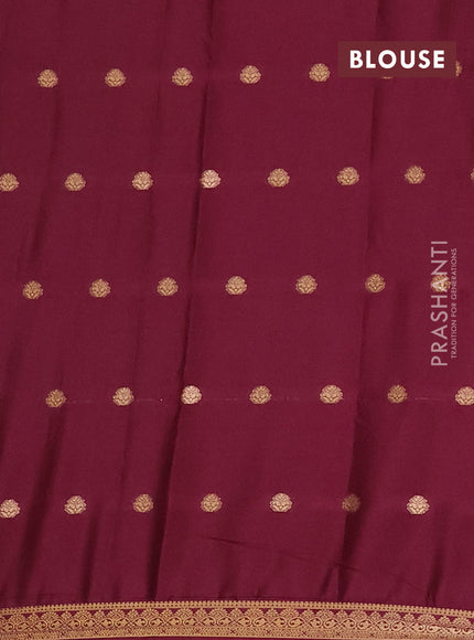 Wine Semi Mysore Silk Saree
