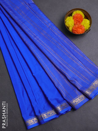 Royal Blue Semi Mysore Silk Saree