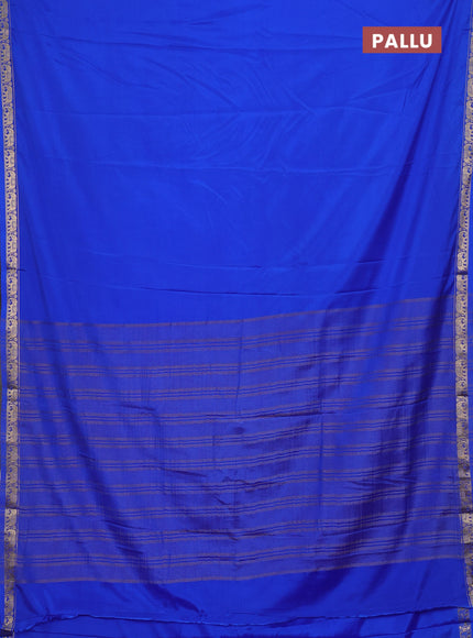 Royal Blue Semi Mysore Silk Saree