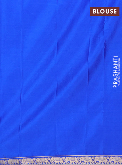 Royal Blue Semi Mysore Silk Saree