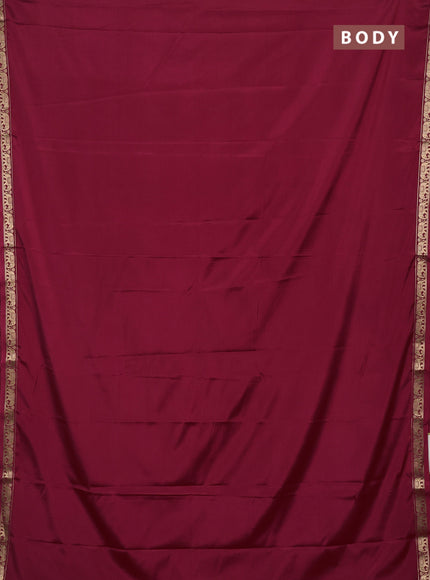 Pastel Maroon Semi Mysore Silk Saree