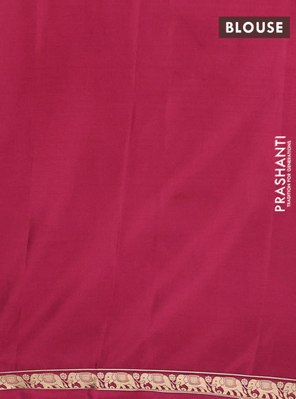 Pastel Maroon Semi Mysore Silk Saree