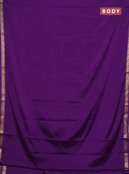 Purple Semi Mysore Silk Saree