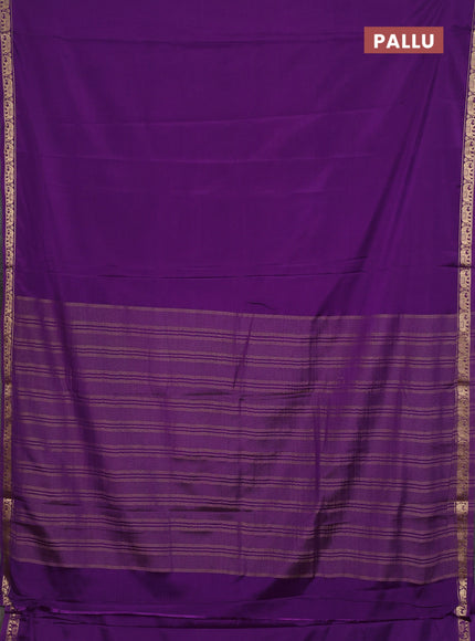 Purple Semi Mysore Silk Saree