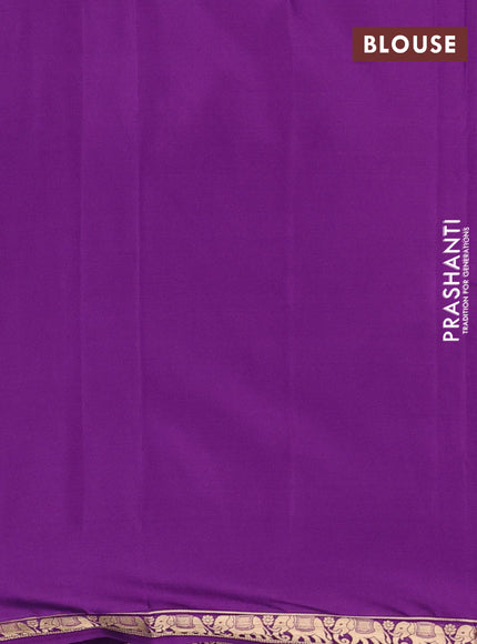 Purple Semi Mysore Silk Saree