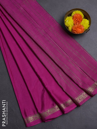 Pink Semi Mysore Silk Saree