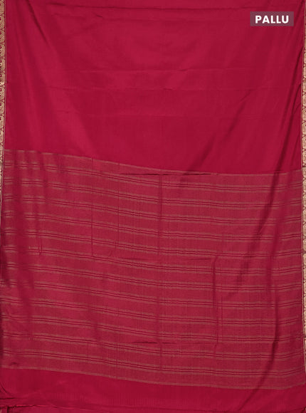 Peach Pink Semi Mysore Silk Saree