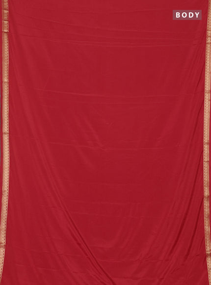 Red Semi Mysore Silk Saree