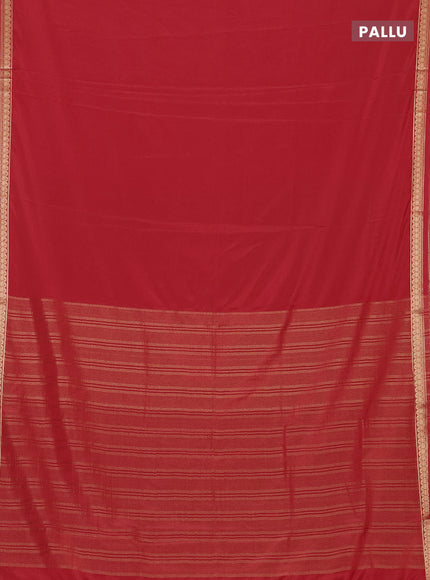 Red Semi Mysore Silk Saree