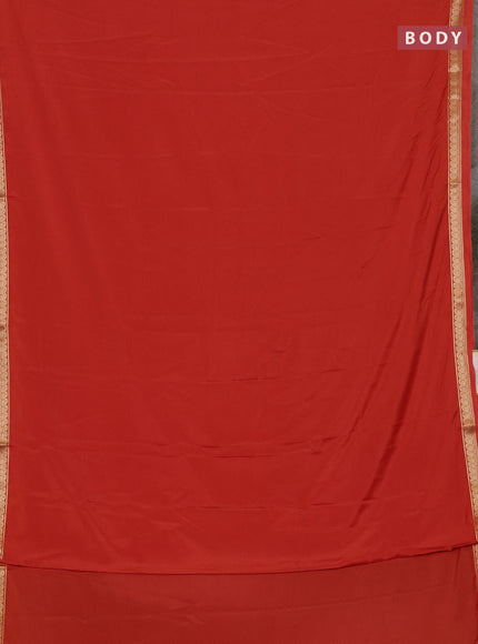 Rust Semi Mysore Silk Saree