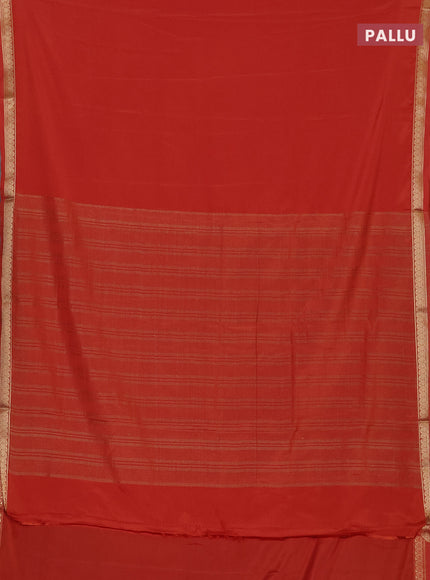 Rust Semi Mysore Silk Saree