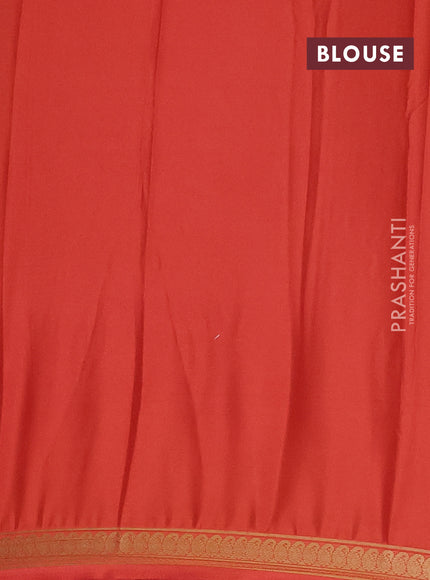 Rust Semi Mysore Silk Saree