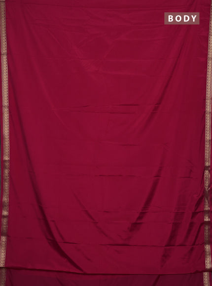 Peach Pink Semi Mysore Silk Saree