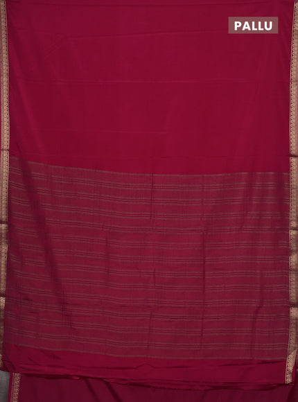 Peach Pink Semi Mysore Silk Saree