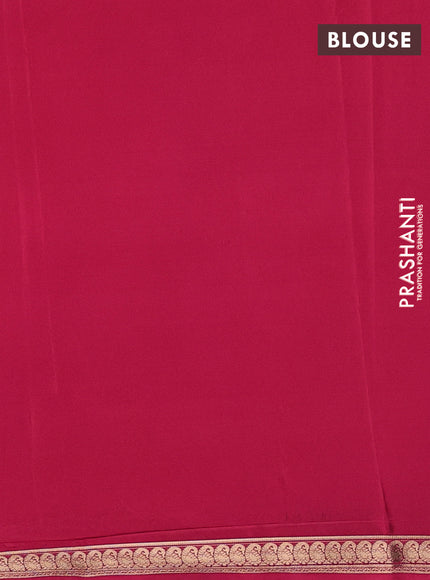Peach Pink Semi Mysore Silk Saree