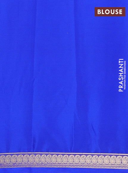 Royal Blue Semi Mysore Silk Saree