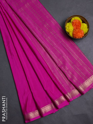 Pink Semi Mysore Silk Saree