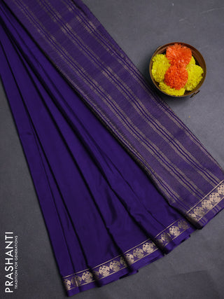 Blue Semi Mysore Silk Saree