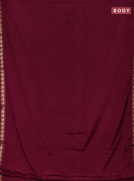 Purple Semi Mysore Silk Saree
